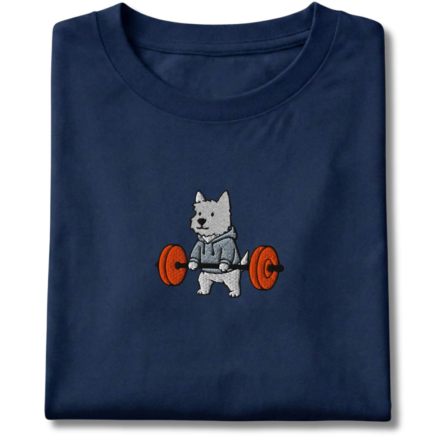 Embroidered Westie Deadlift Tee