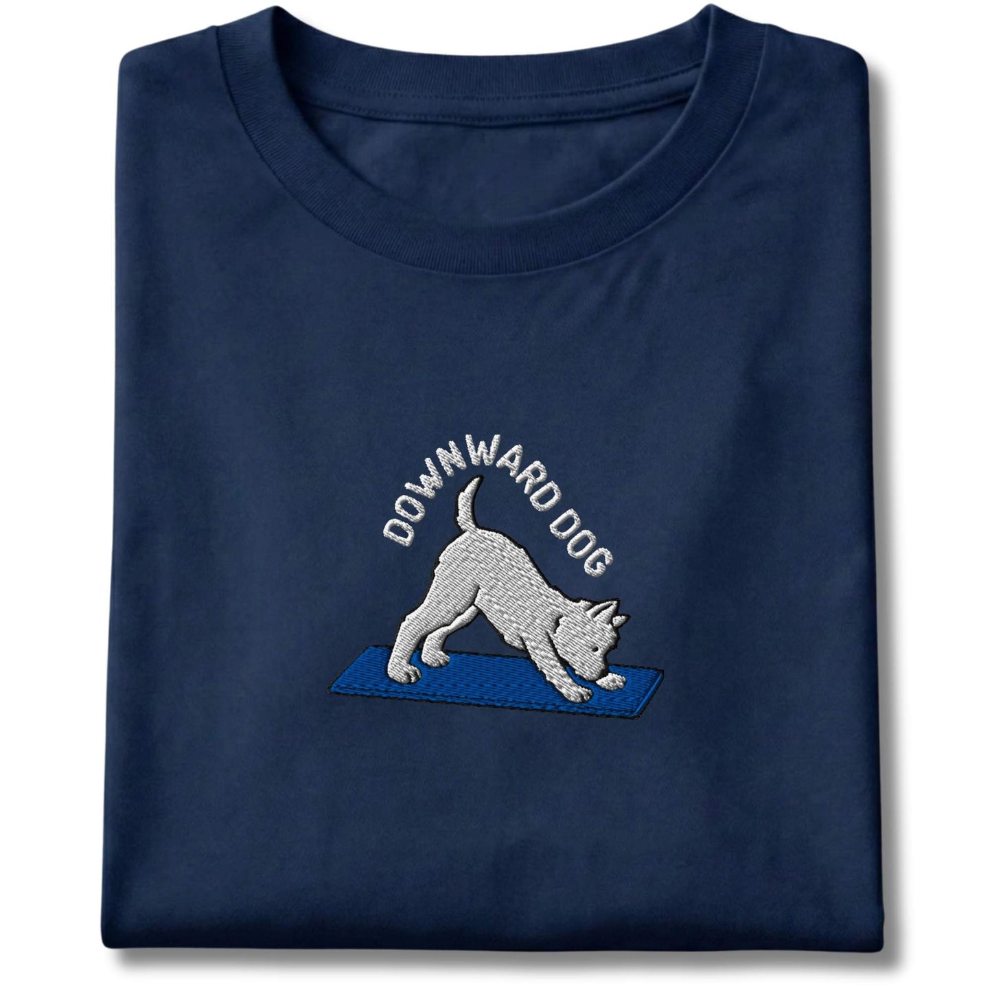 Embroidered Westie Downward Dog Tee