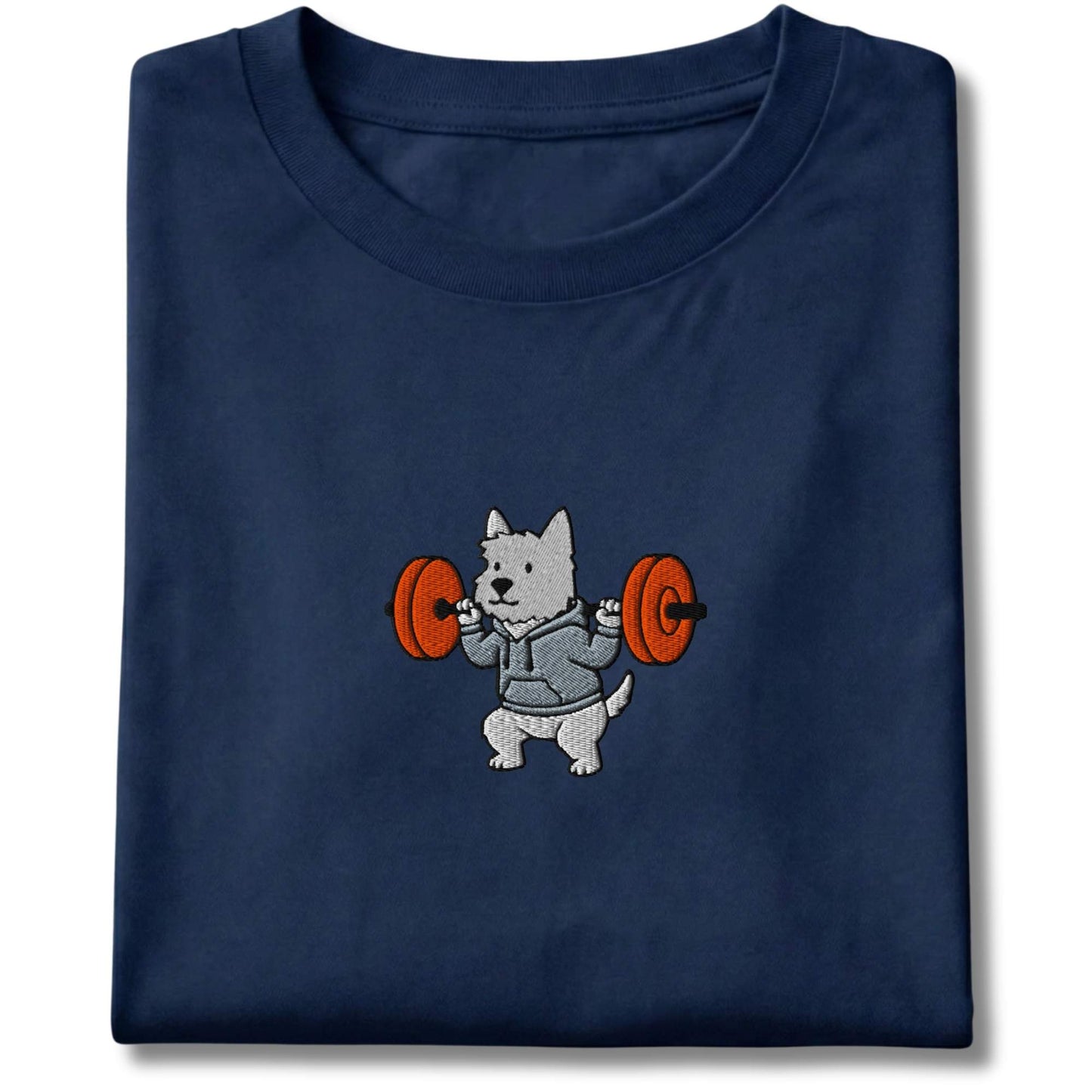 Embroidered Westie Bar Squat Tee