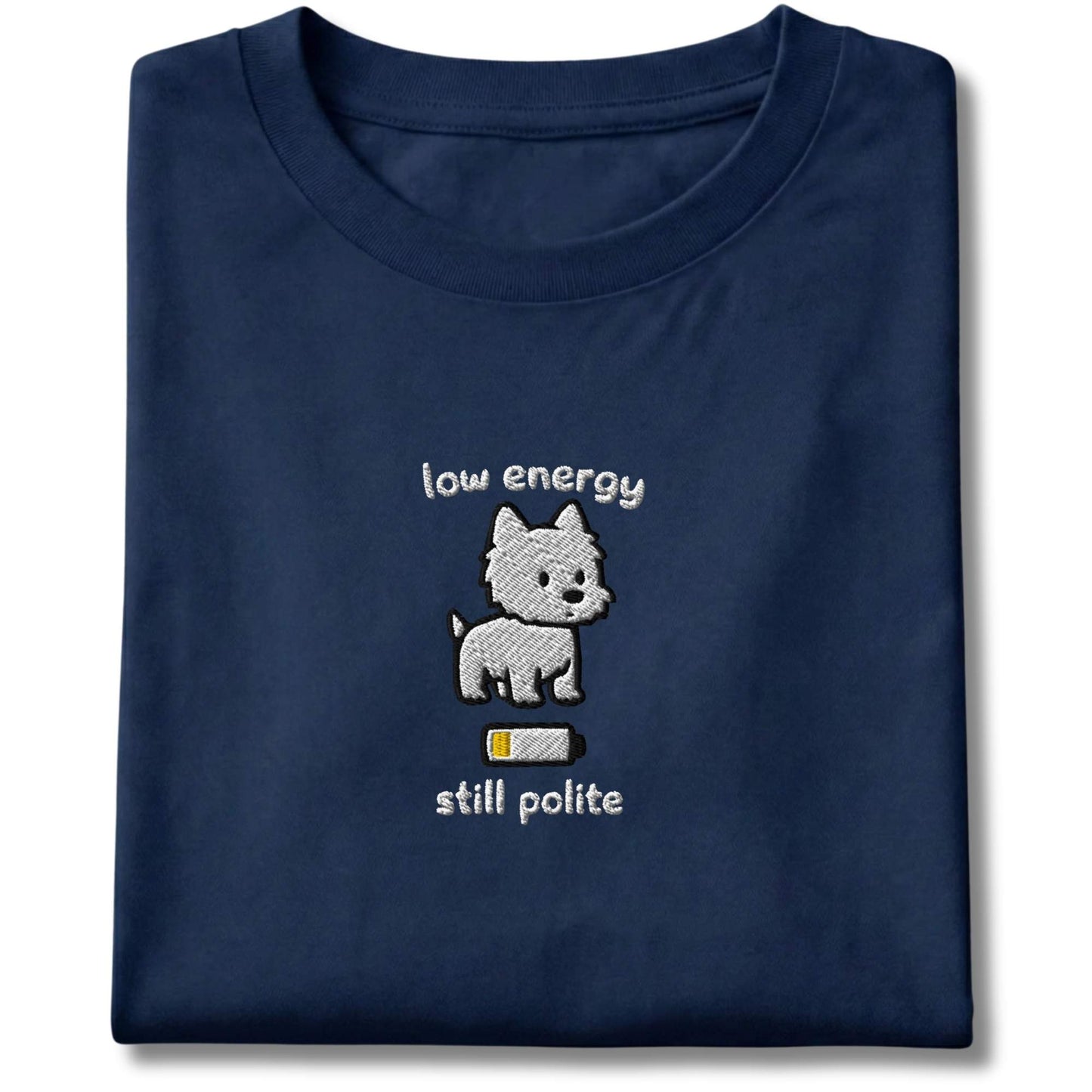 Embroidered Westie Low Energy Tee