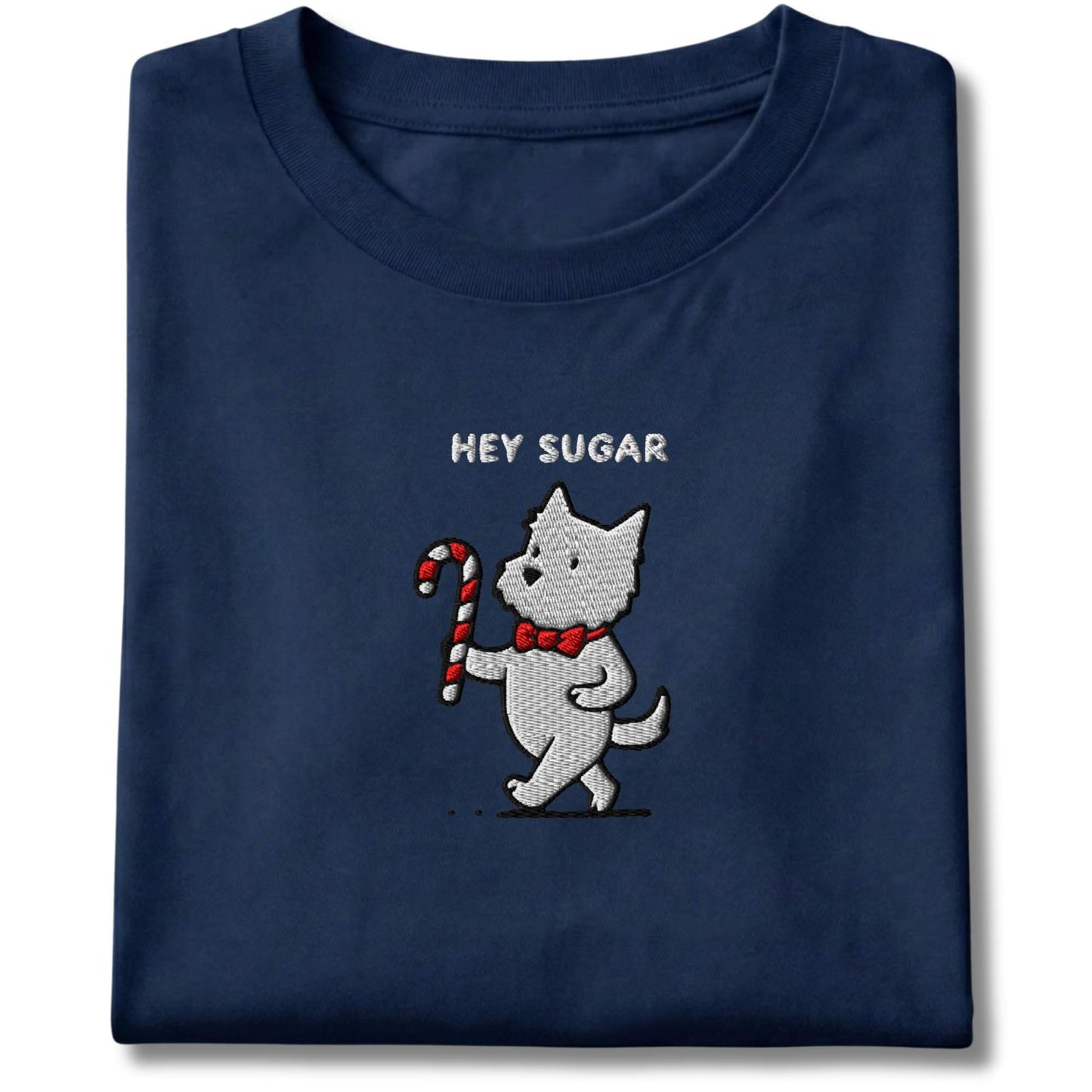 Embroidered Westie Hey Sugar Tee