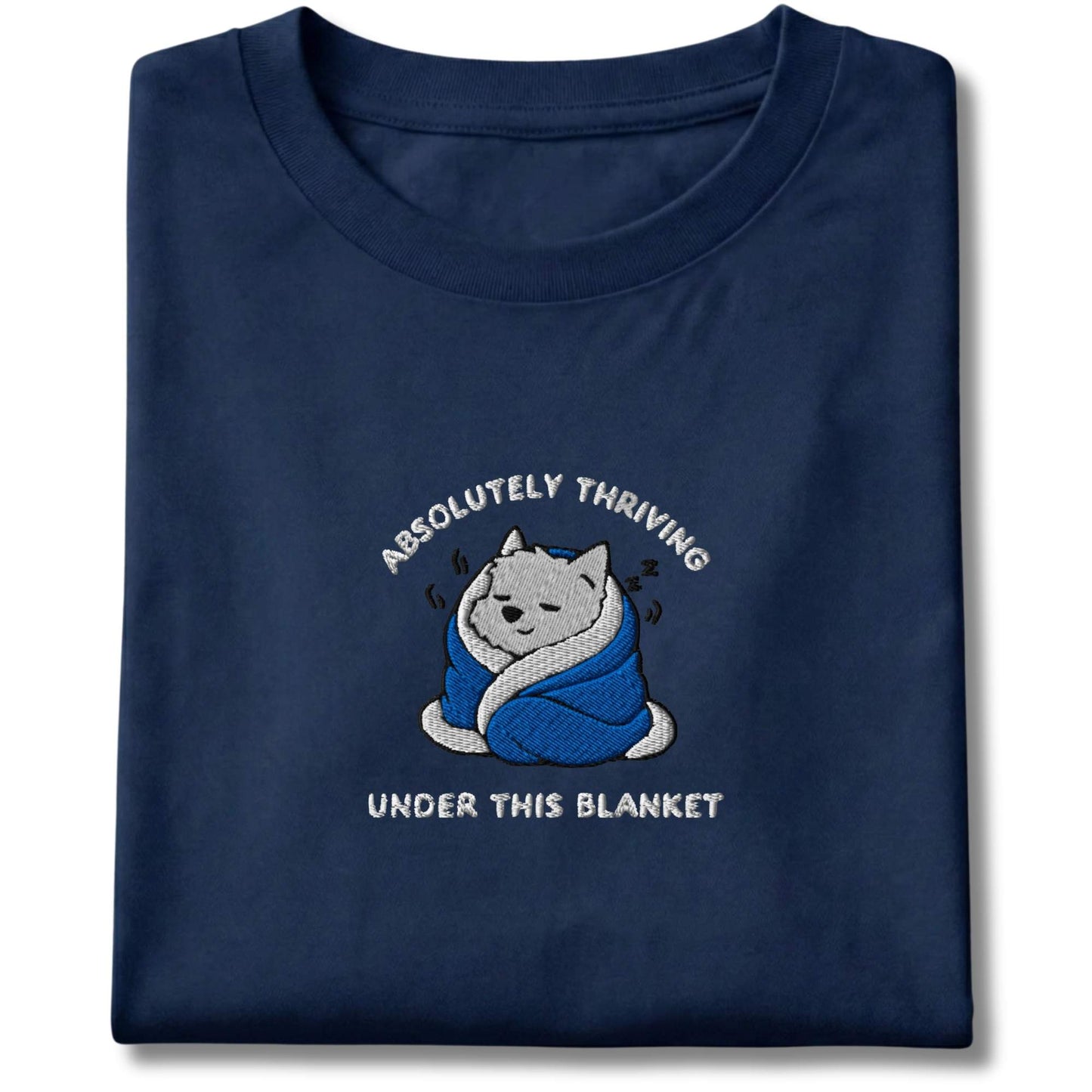 Embroidered Westie In Blanket Tee