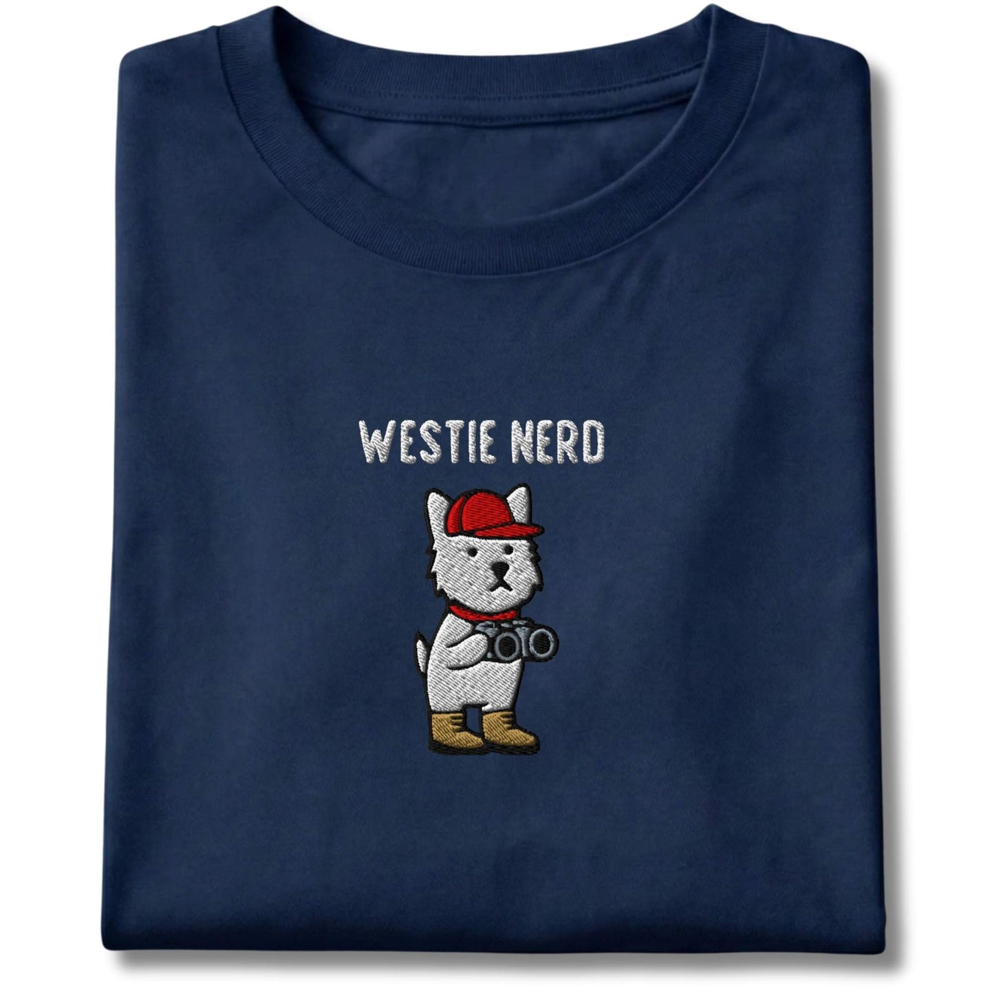 Embroidered Westie Nerd Tee