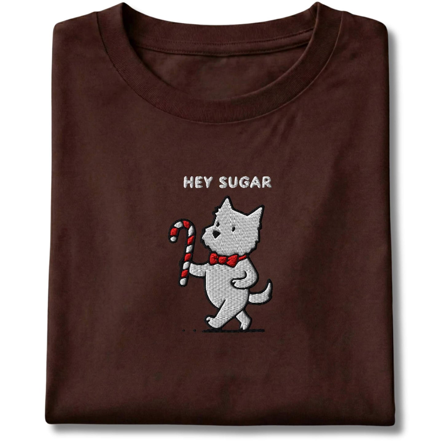 Embroidered Westie Hey Sugar Tee
