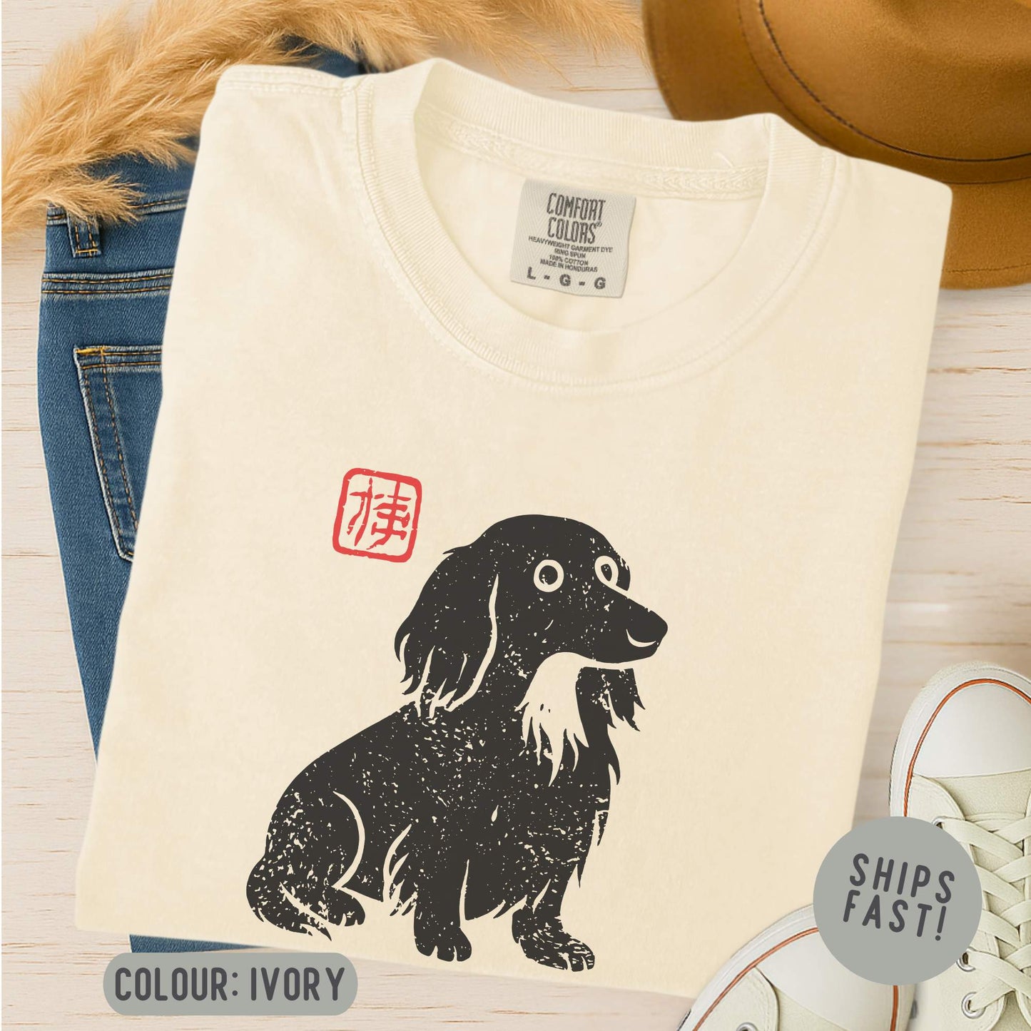 Matsumoto Long-Haired Dachshund T-Shirt