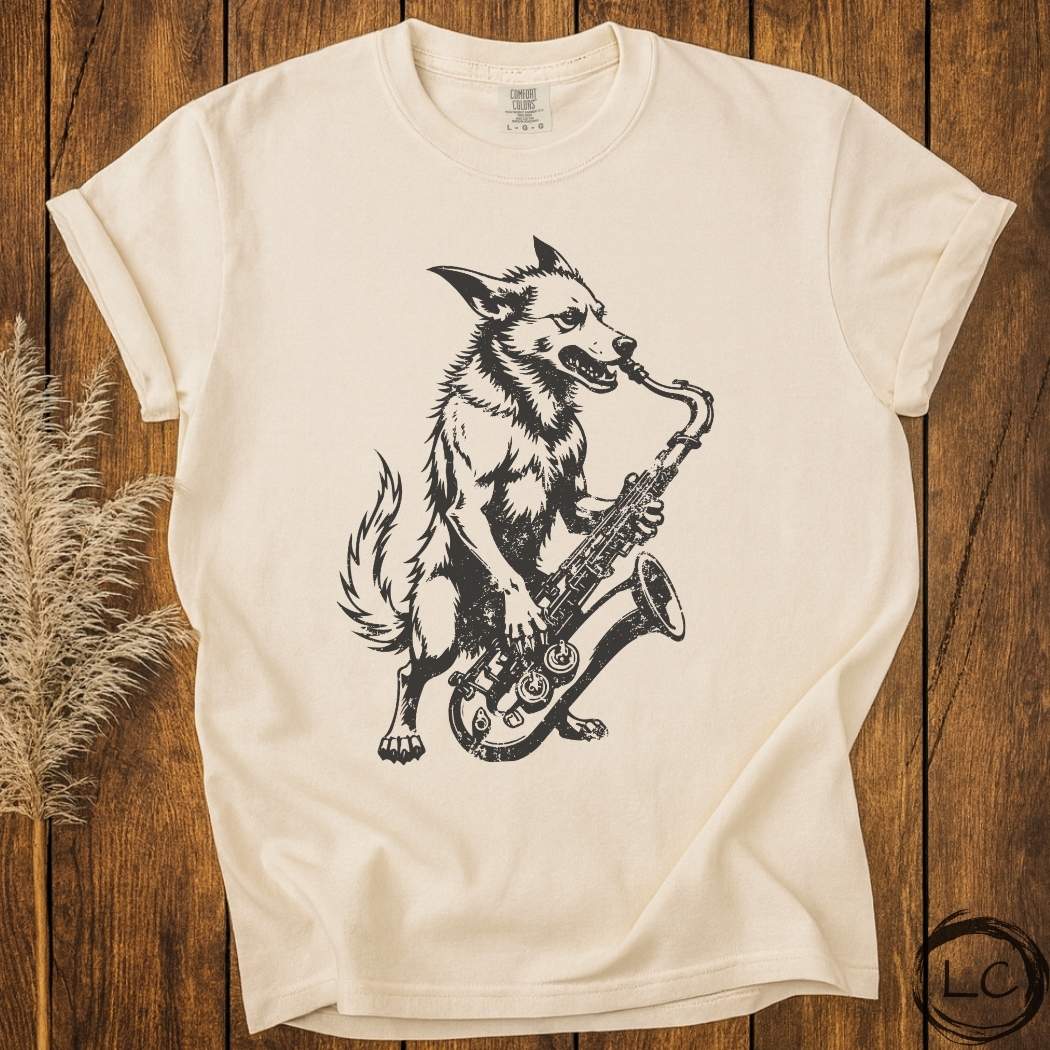 Dog Playing Saxophone T-Shirt