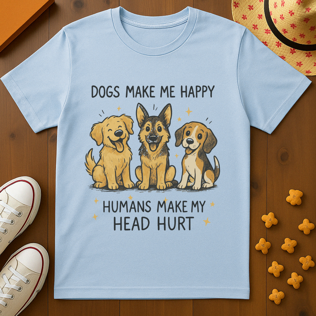 Dogs Make Me Happy T-Shirt
