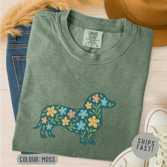 Flower Dachshund T-Shirt