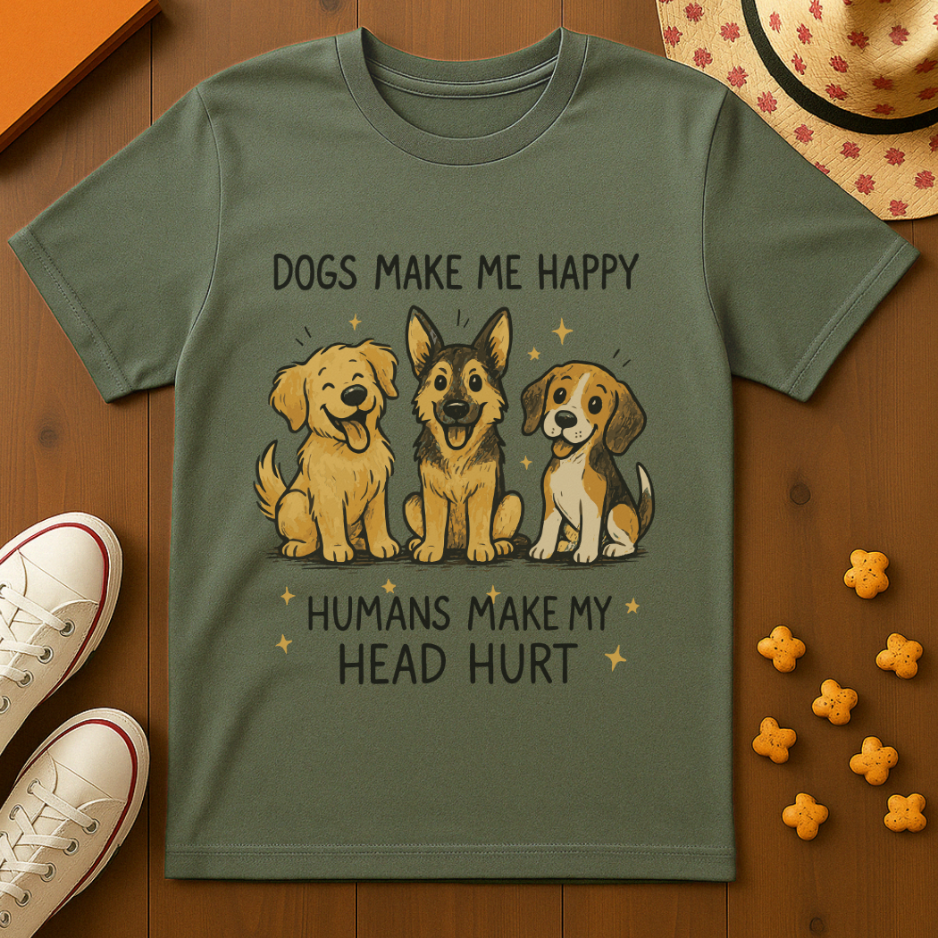 Dogs Make Me Happy T-Shirt