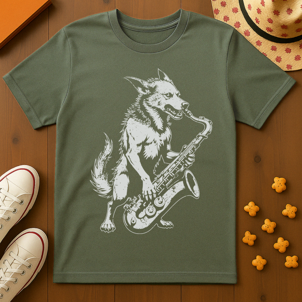 Dog Playing Saxophone T-Shirt