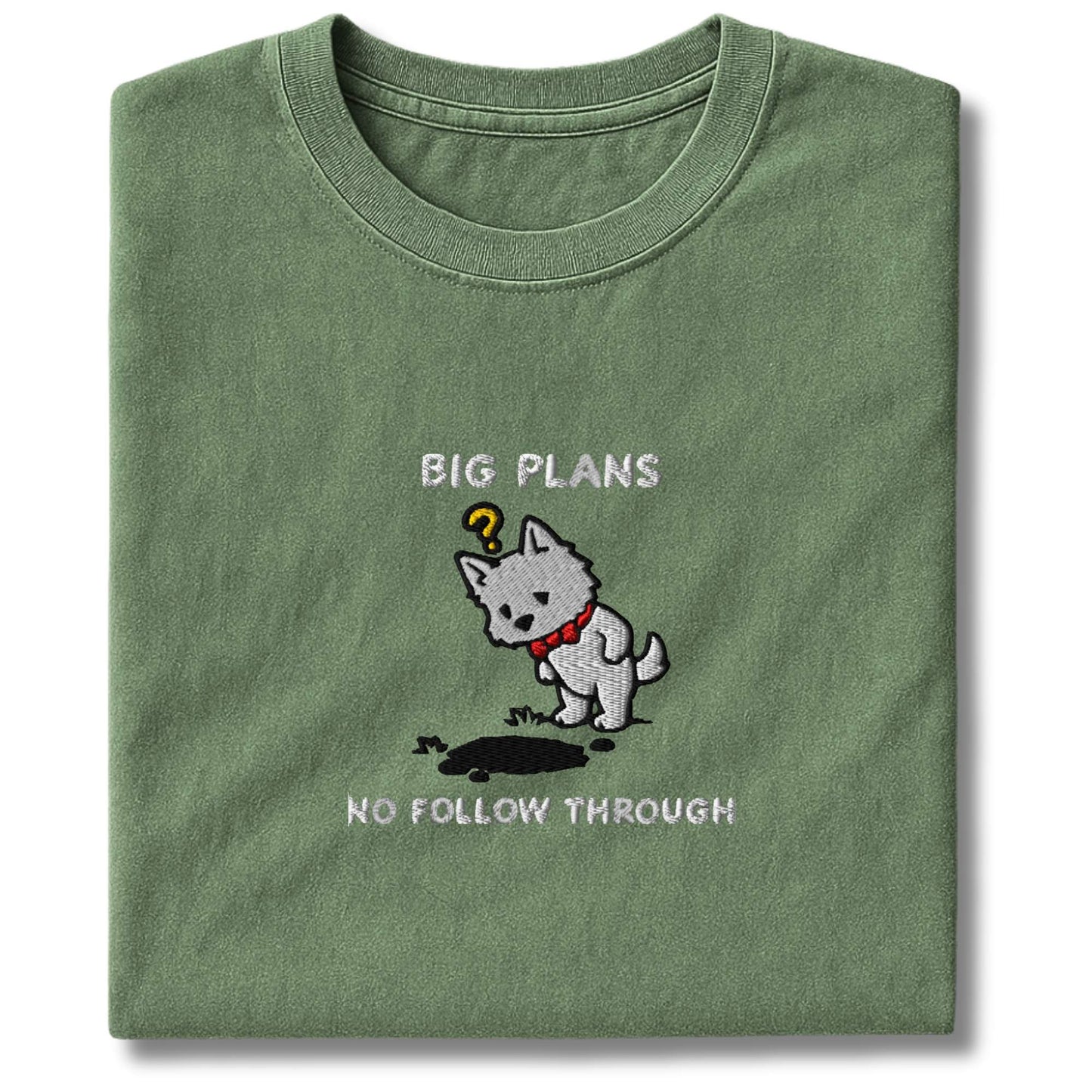 Embroidered Westie Big Plans T-Shirt