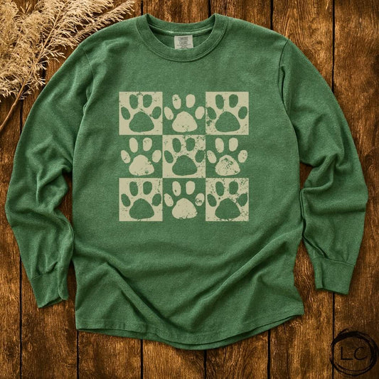 Paw Print Long Sleeve T-Shirt