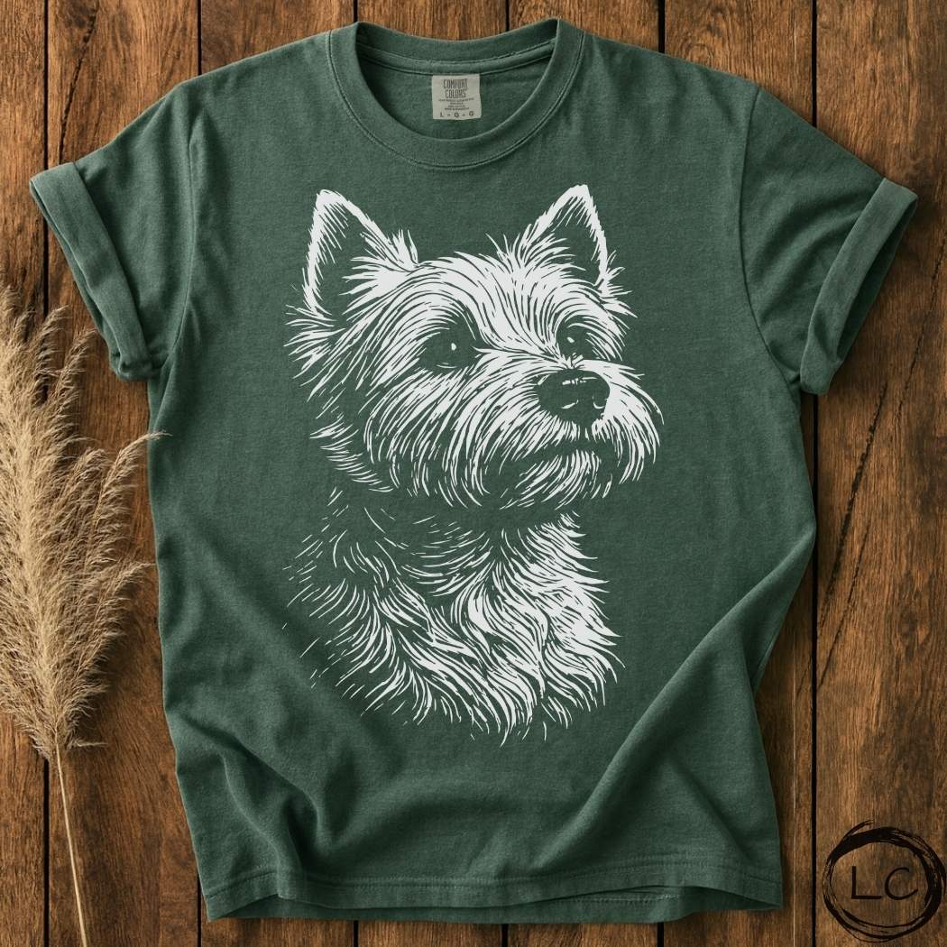 Westie Line Print T-Shirt
