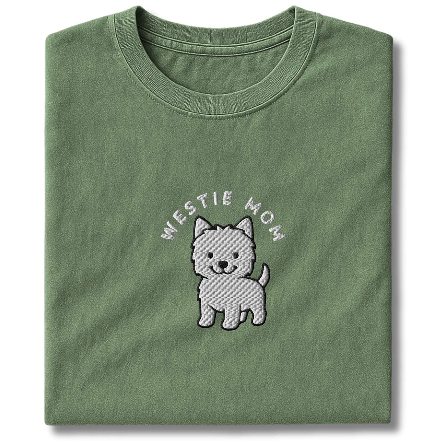 Embroidered Westie Mom T-Shirt