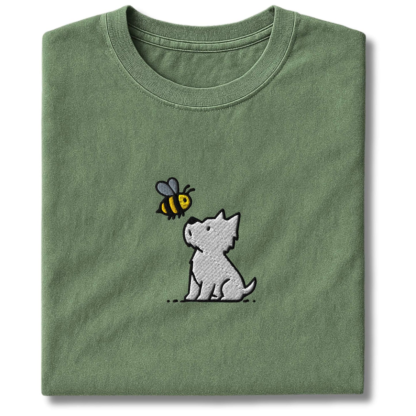 Embroidered Westie and Bee T-Shirt
