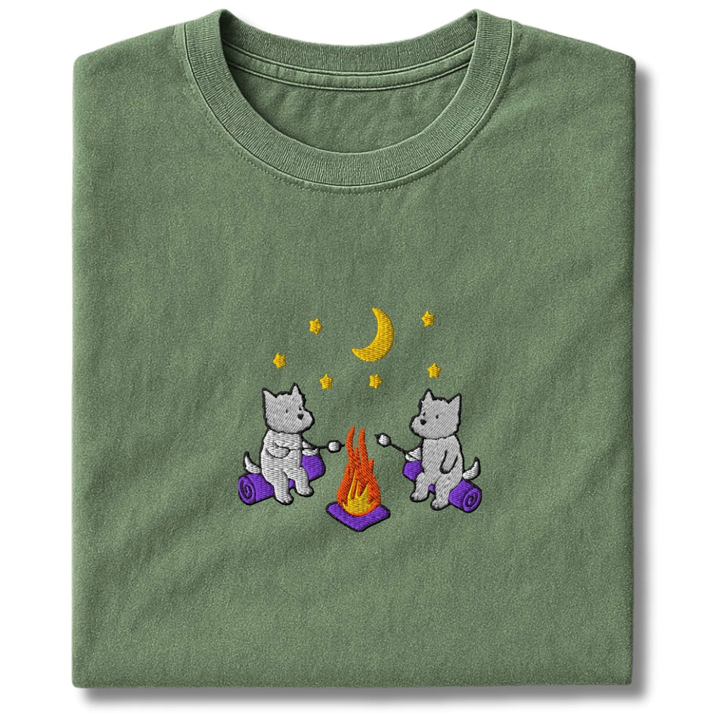 Embroidered Westie Campfire T-Shirt