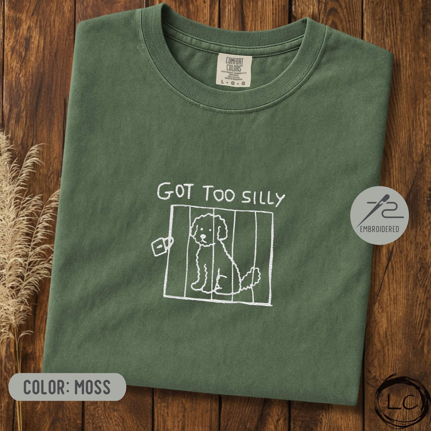 Embroidered Aussiedoodle Got Too Silly T-Shirt