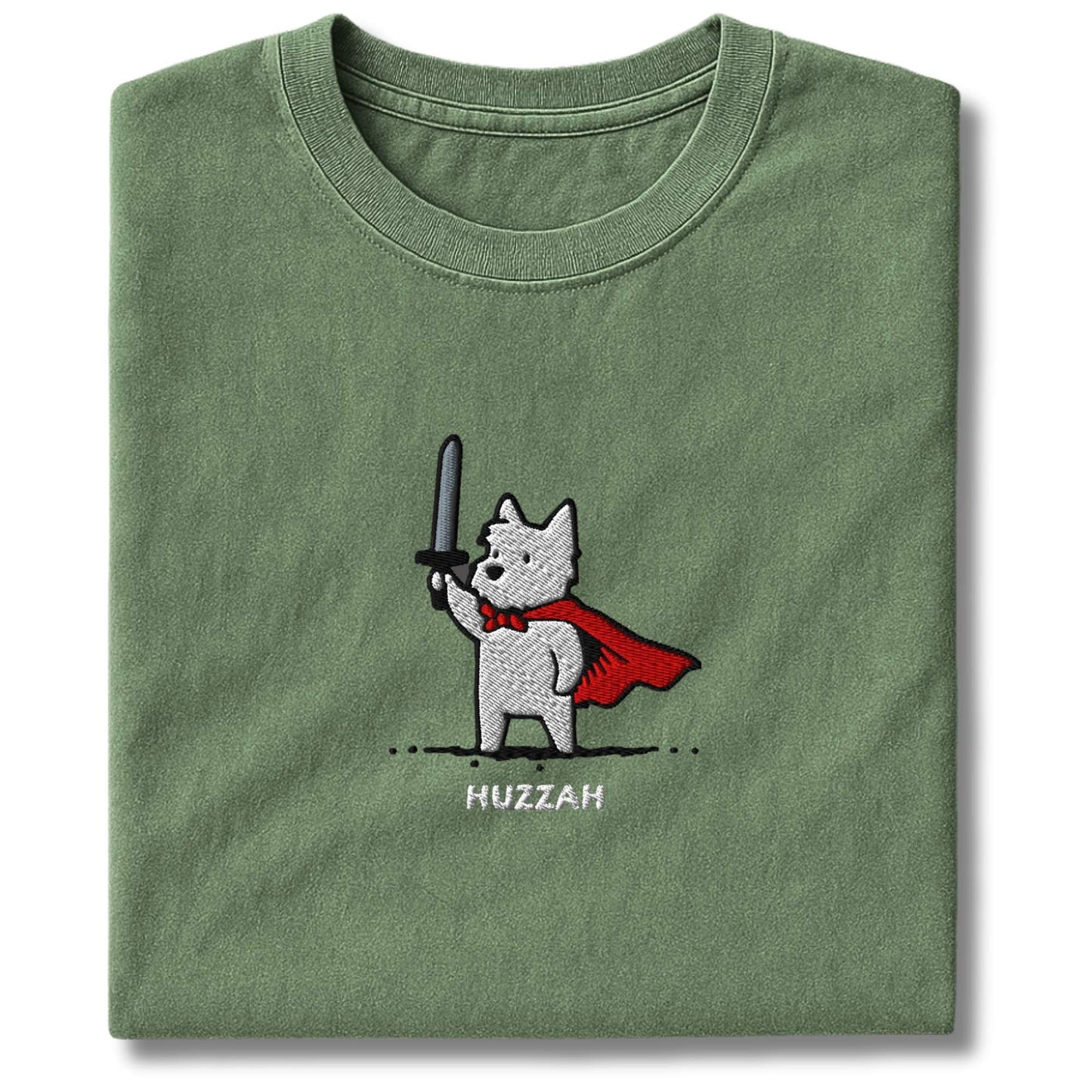 Embroidered Westie Huzzah T-Shirt