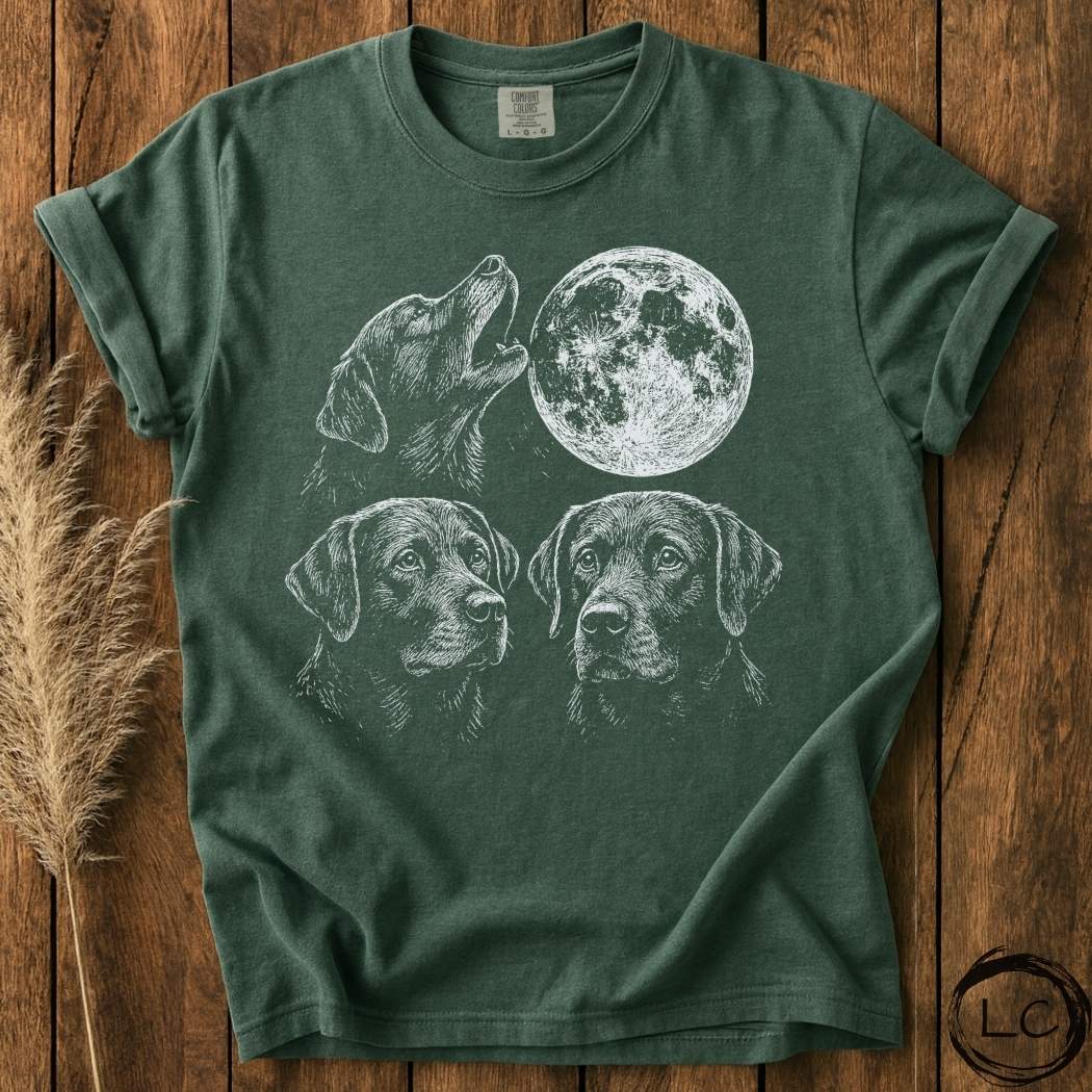 Three Labrador Retriever Moon T-Shirt