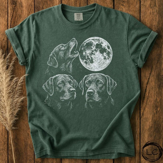 Three Labrador Retriever Moon T-Shirt