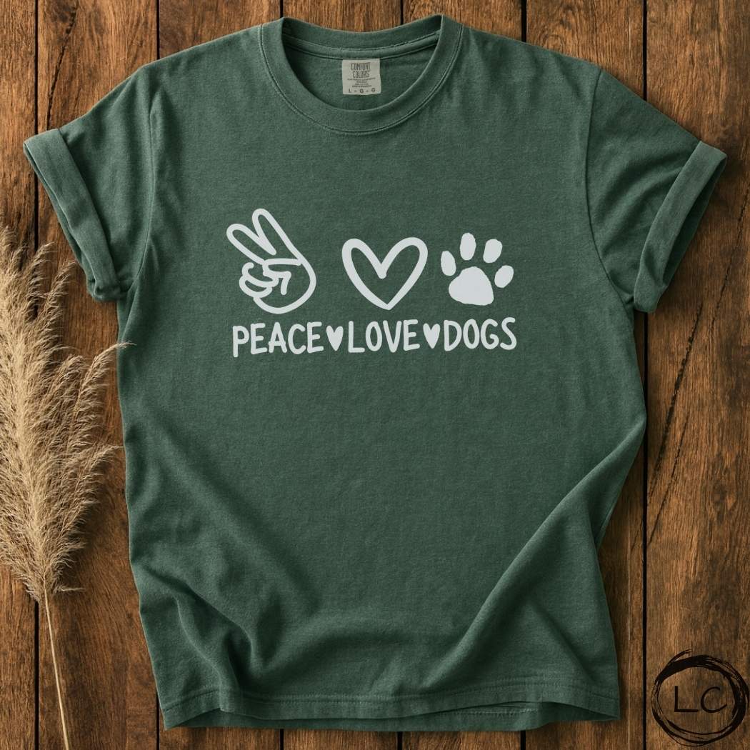Peace,Love,Dogs T-Shirt