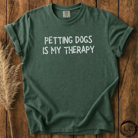 Petting Dogs Is My Therapy T-Shirt