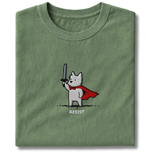 Embroidered Westie Resist T-Shirt
