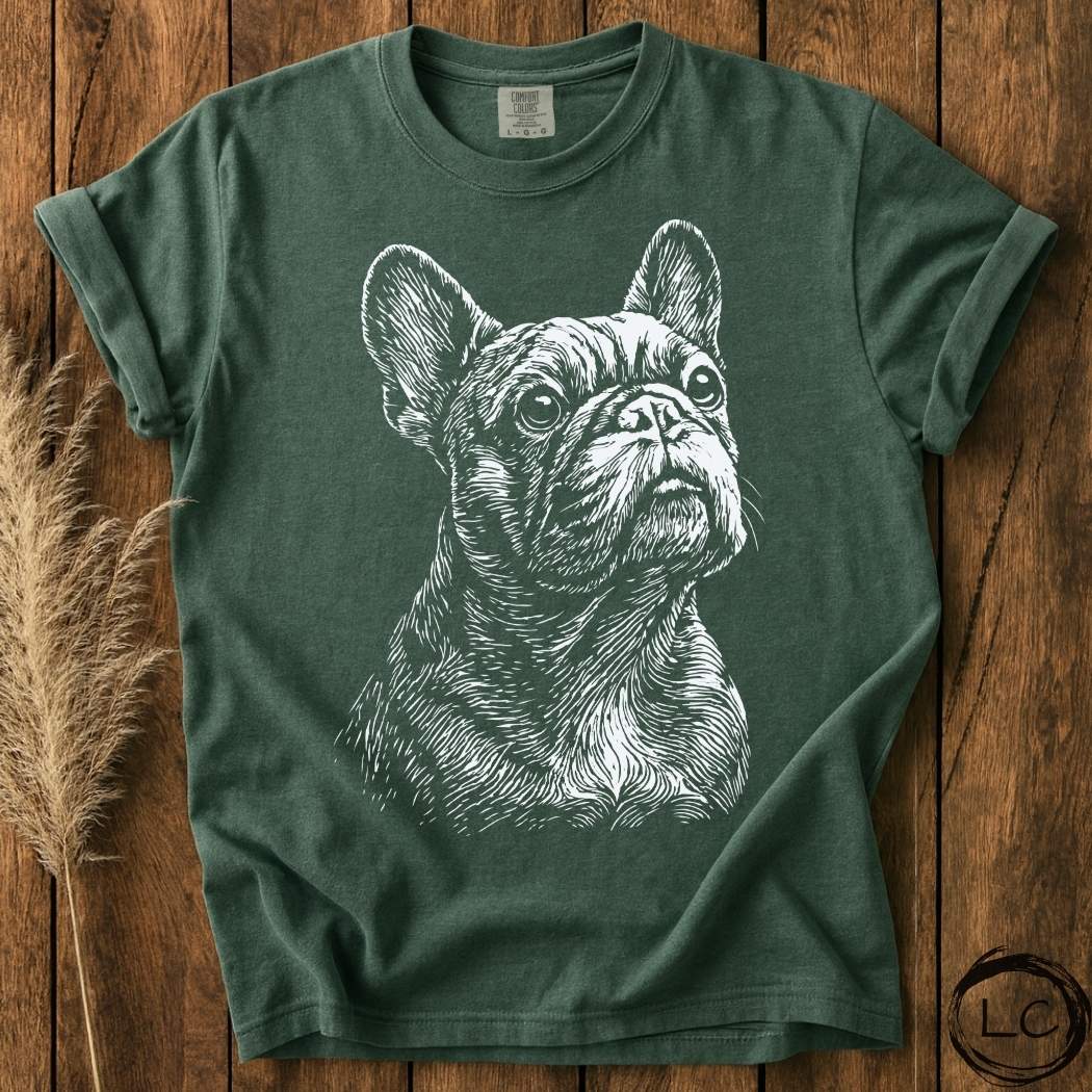 French Bulldog Line Print T-Shirt