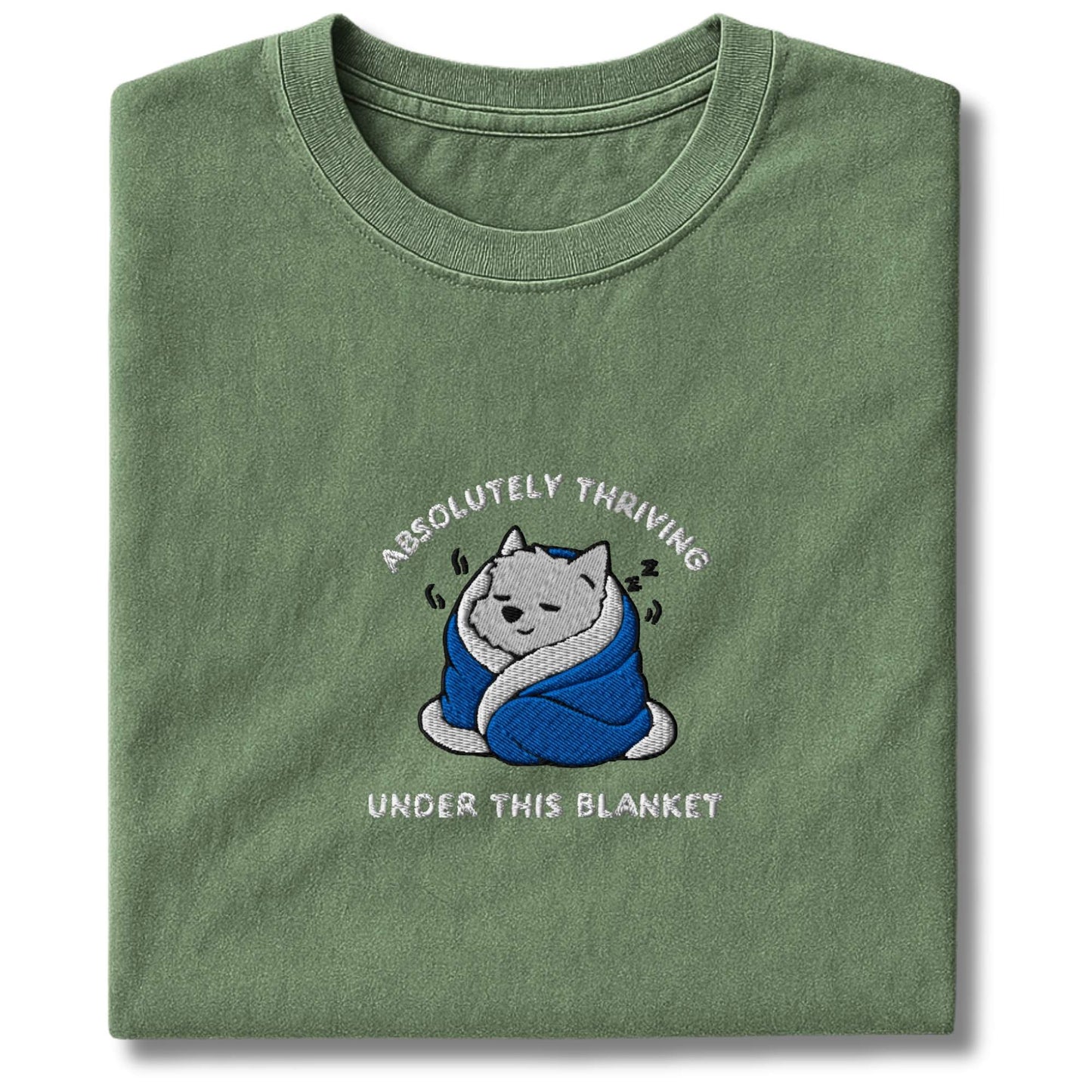 Embroidered Westie In Blanket T-Shirt