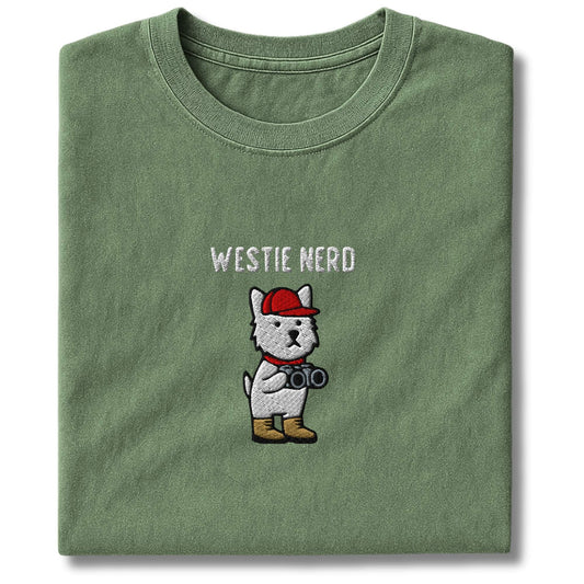 Embroidered Westie Nerd T-Shirt