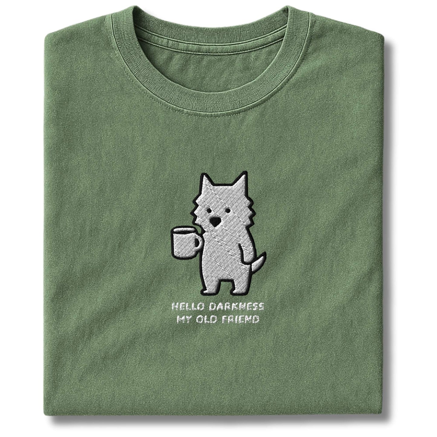 Embroidered Westie Hello Darkness T-Shirt