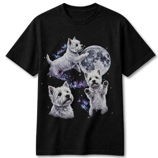 Westie Three Moon Color T-Shirt