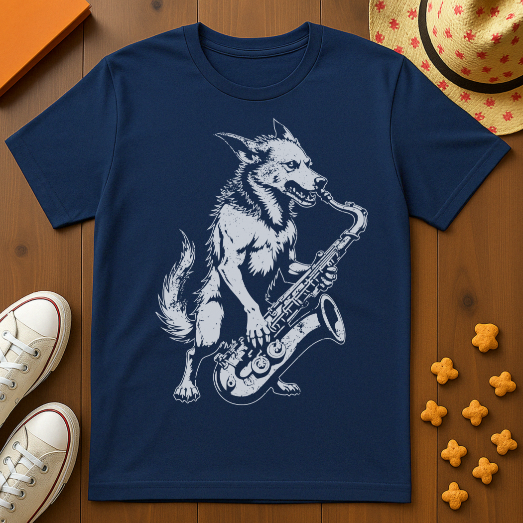 Dog Playing Saxophone T-Shirt