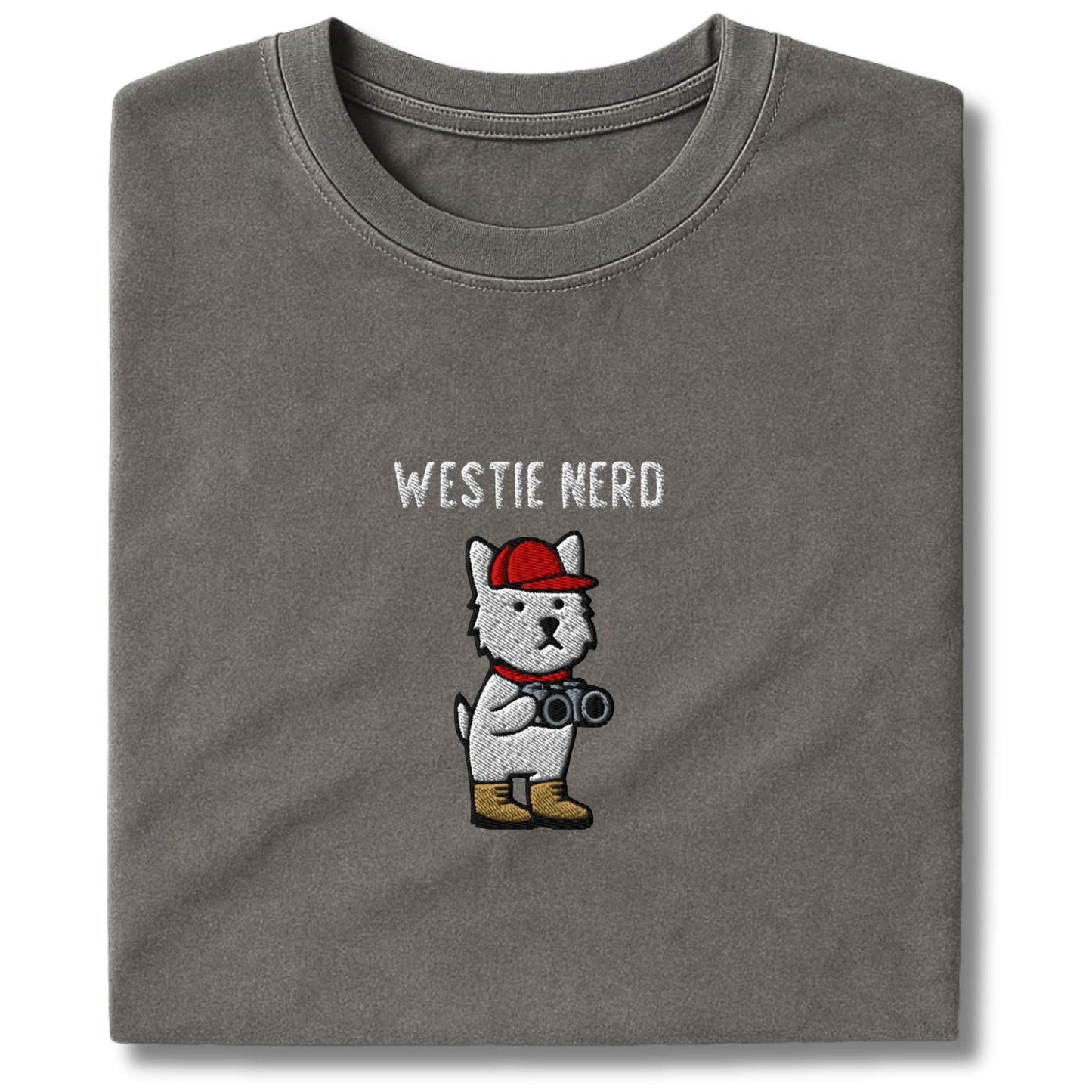 Embroidered Westie Nerd T-Shirt