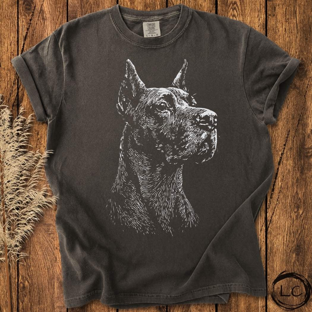 Great Dane Line Print T-Shirt