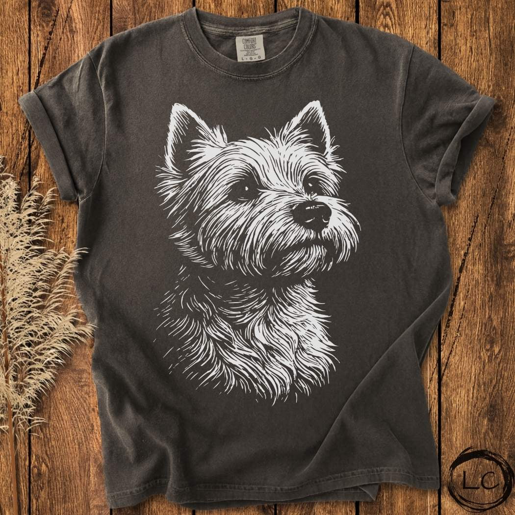 Westie Line Print T-Shirt