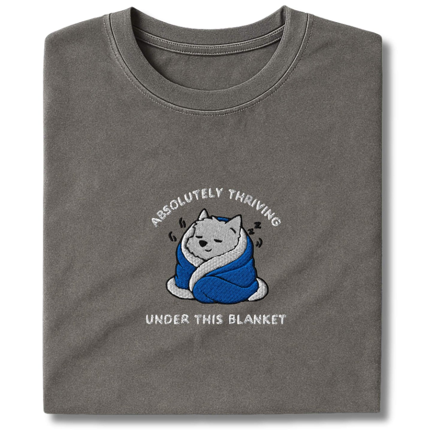 Embroidered Westie In Blanket T-Shirt