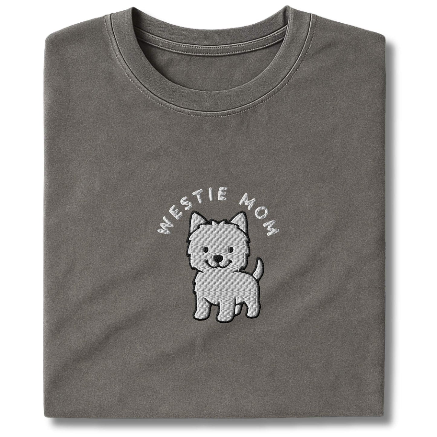 Embroidered Westie Mom T-Shirt