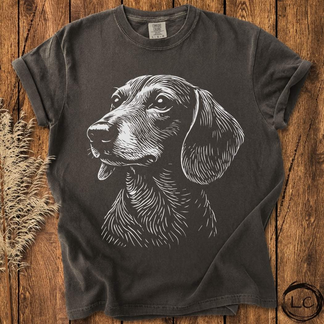 Dachshund Line Print T-Shirt