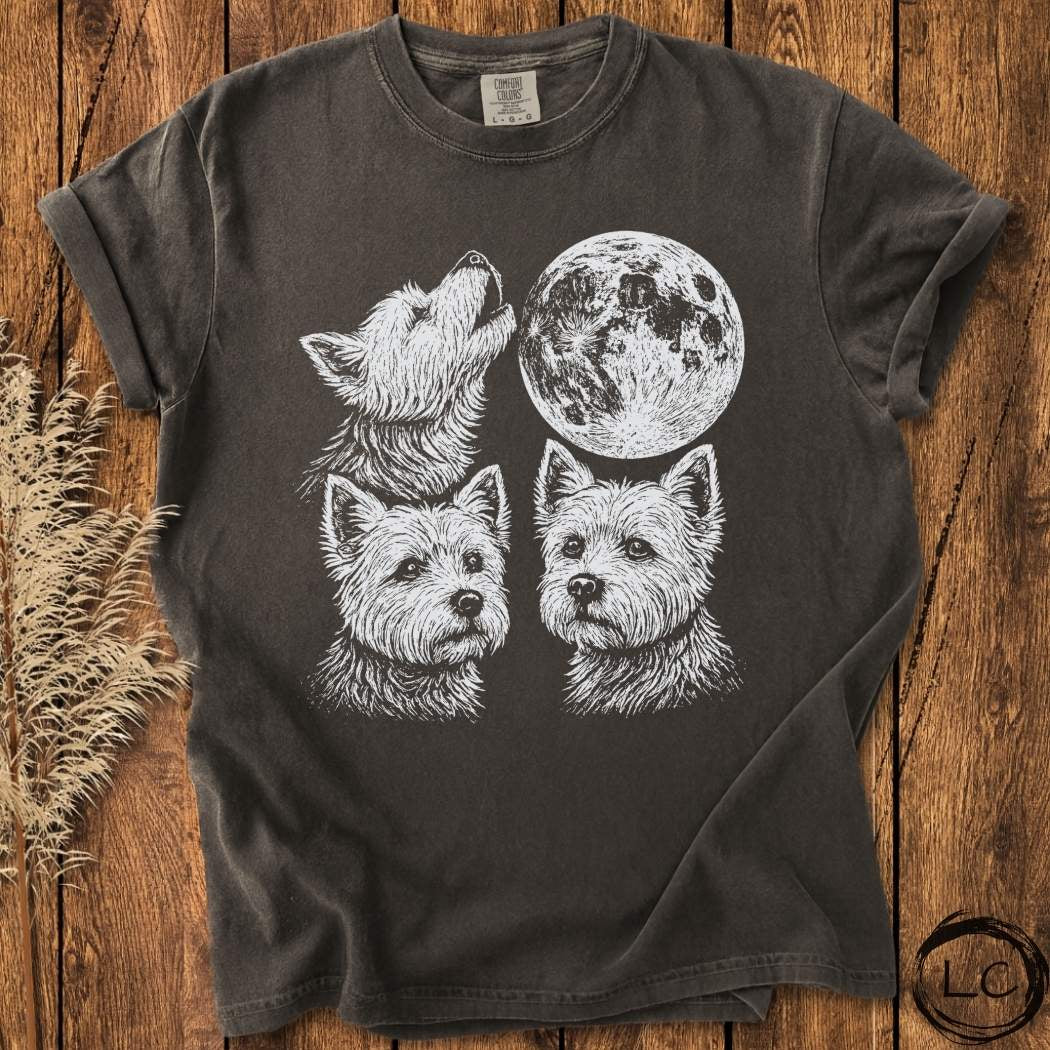 Three Westie Moon T-Shirt