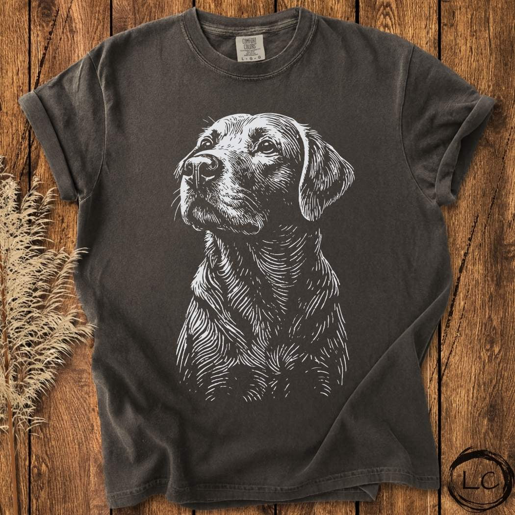 Labrador Retriever Line Print T-Shirt