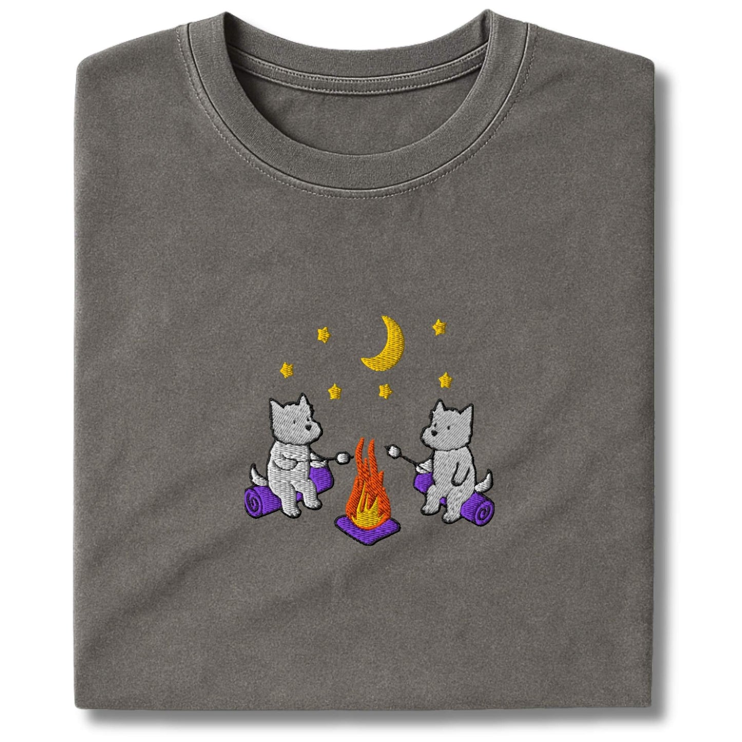 Embroidered Westie Campfire T-Shirt