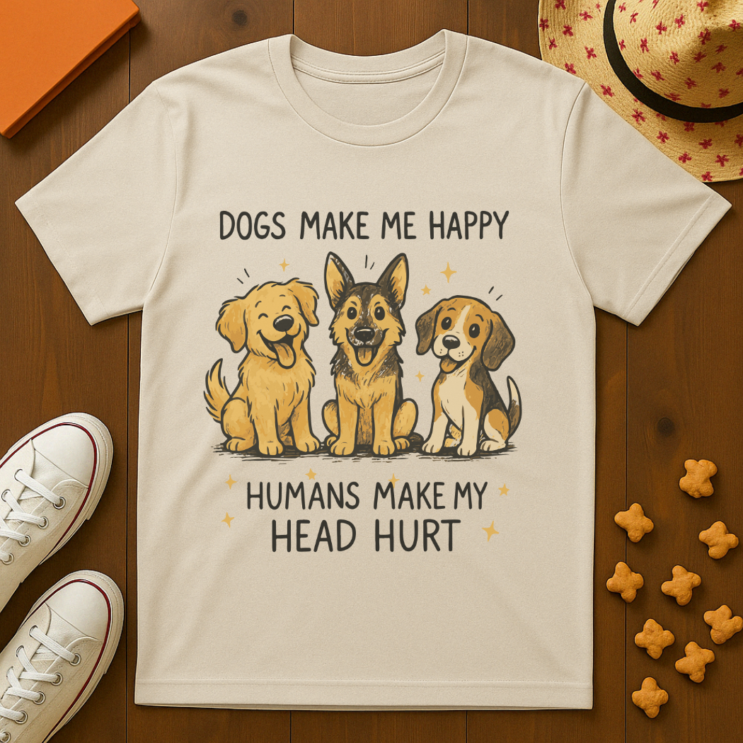 Dogs Make Me Happy T-Shirt