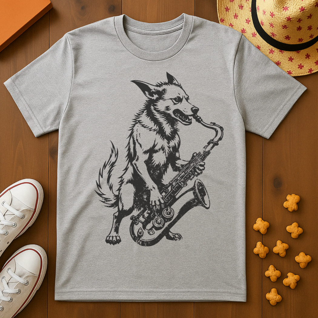 Dog Playing Saxophone T-Shirt
