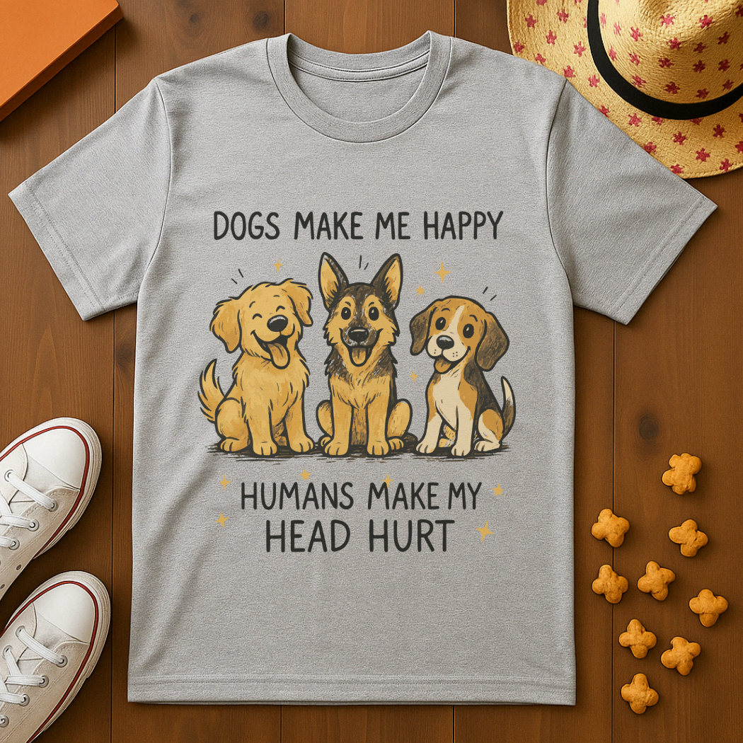 Dogs Make Me Happy T-Shirt