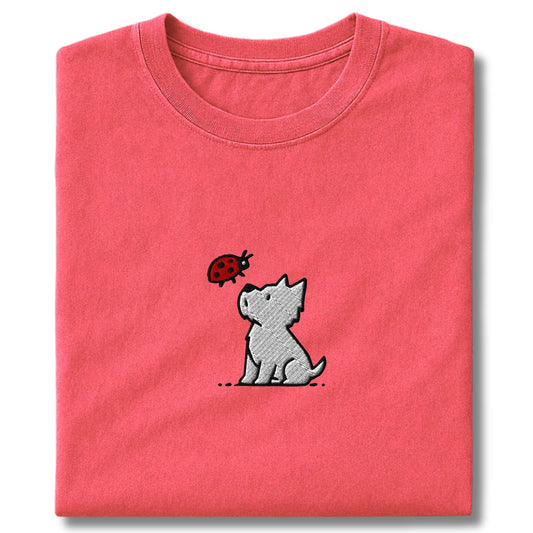 Embroidered Westie and Ladybug T-Shirt