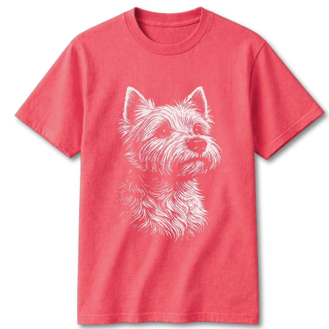 Westie Line Print T-Shirt