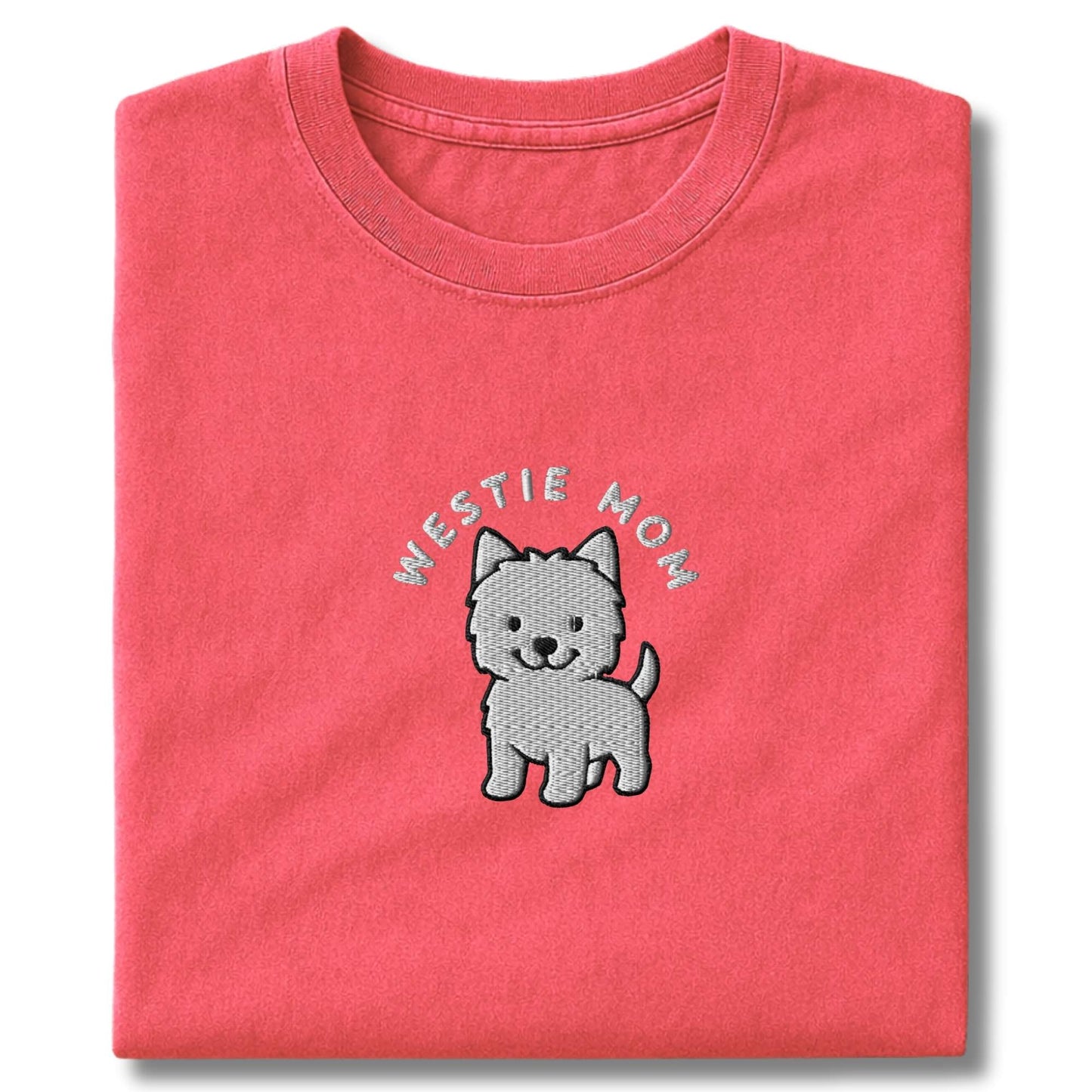 Embroidered Westie Mom T-Shirt