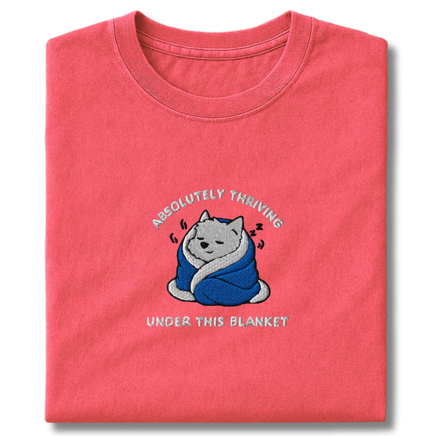 Embroidered Westie In Blanket T-Shirt