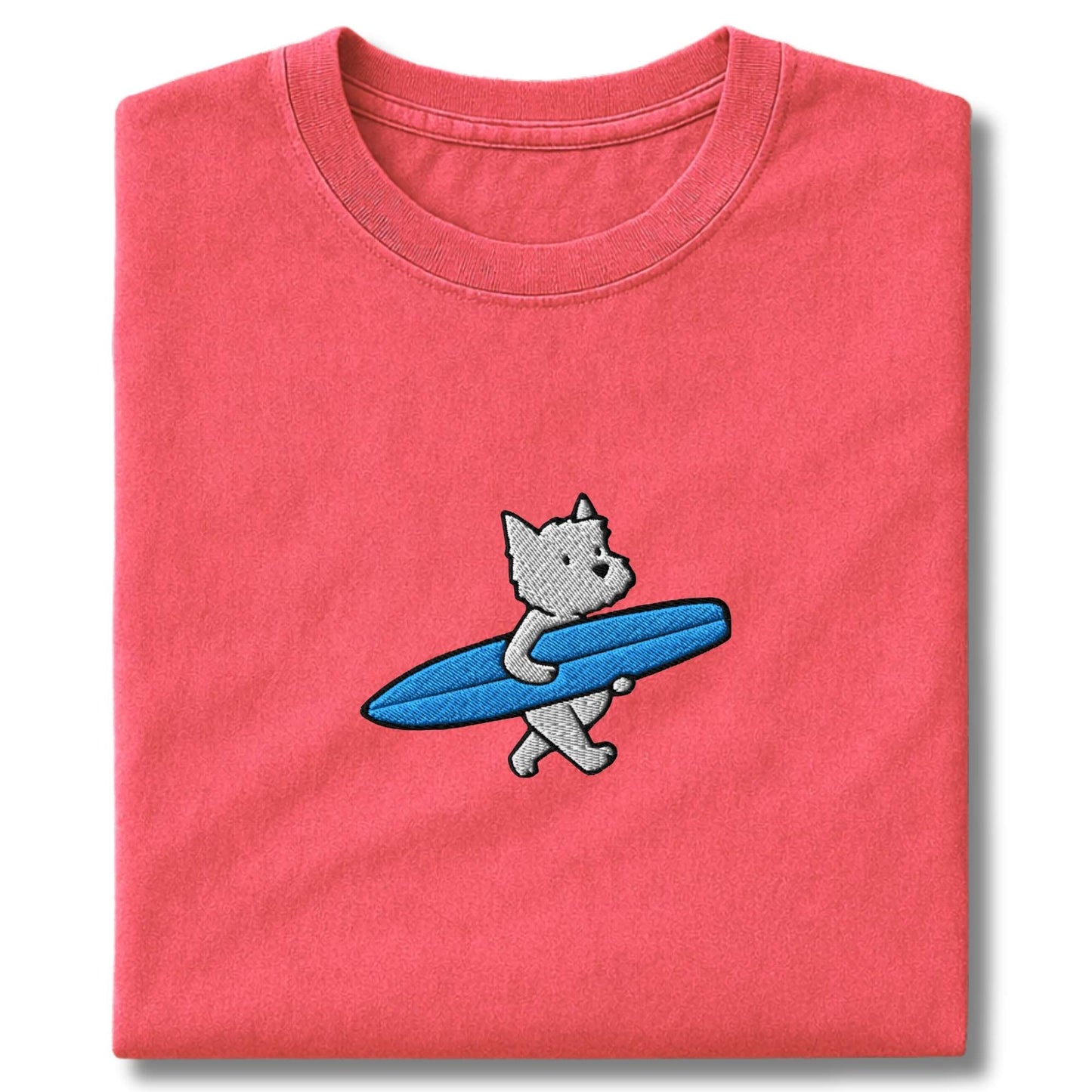 Embroidered Westie Surfer T-Shirt